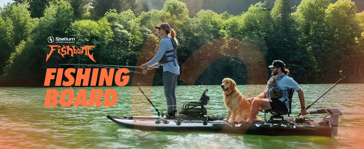 FishBone Tandem fishing board on the water