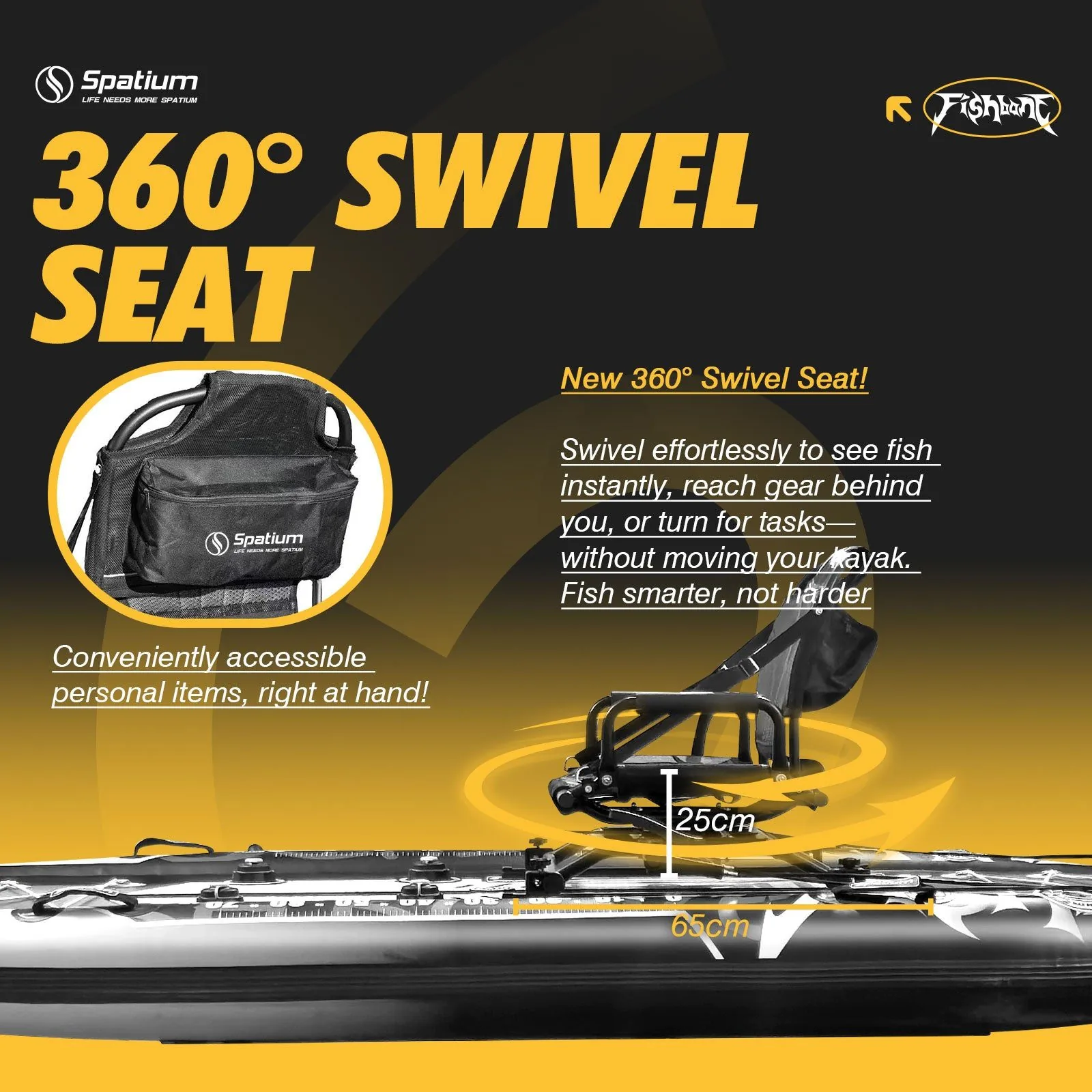 360-degree swivel seat