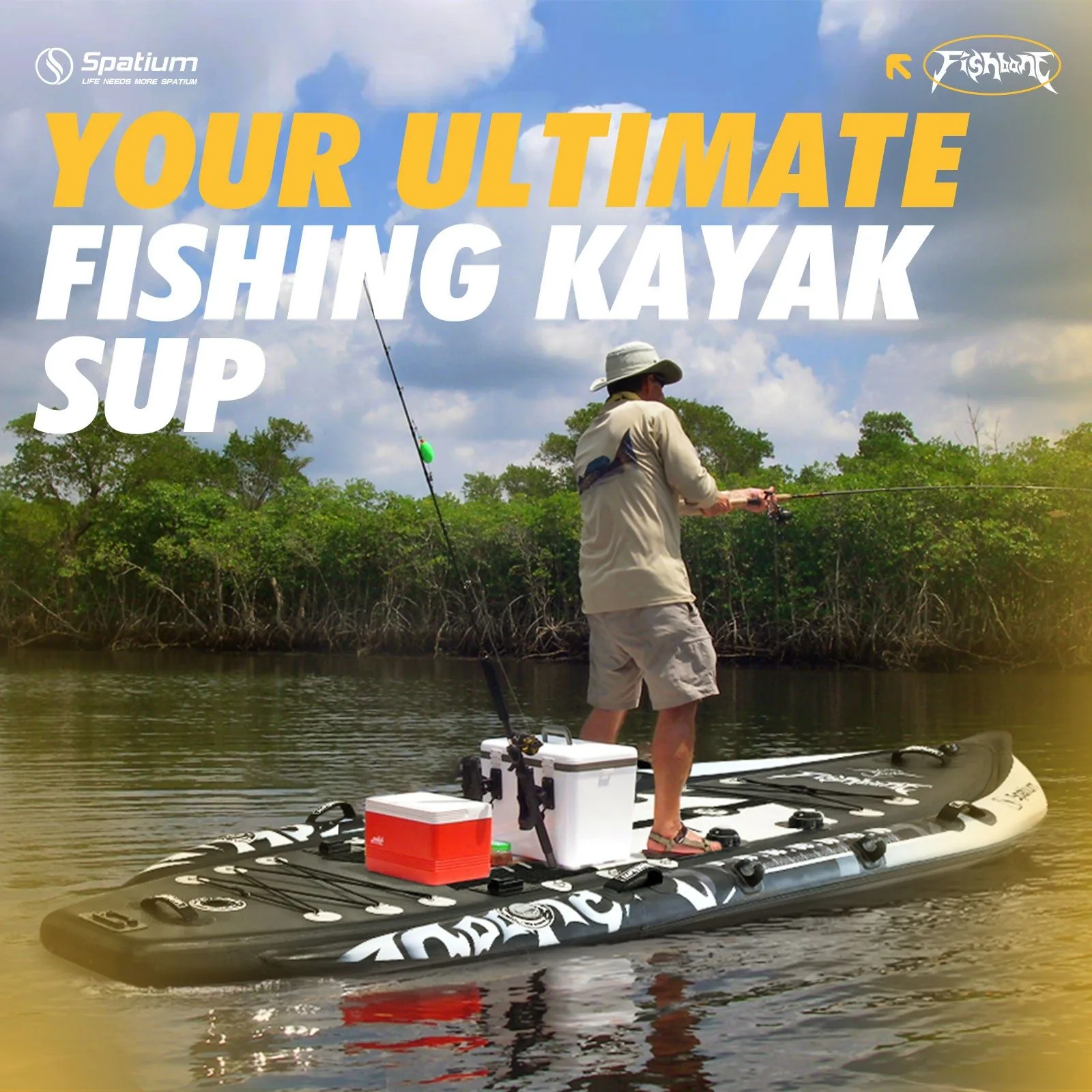 FishBone fishing kayak on the water
