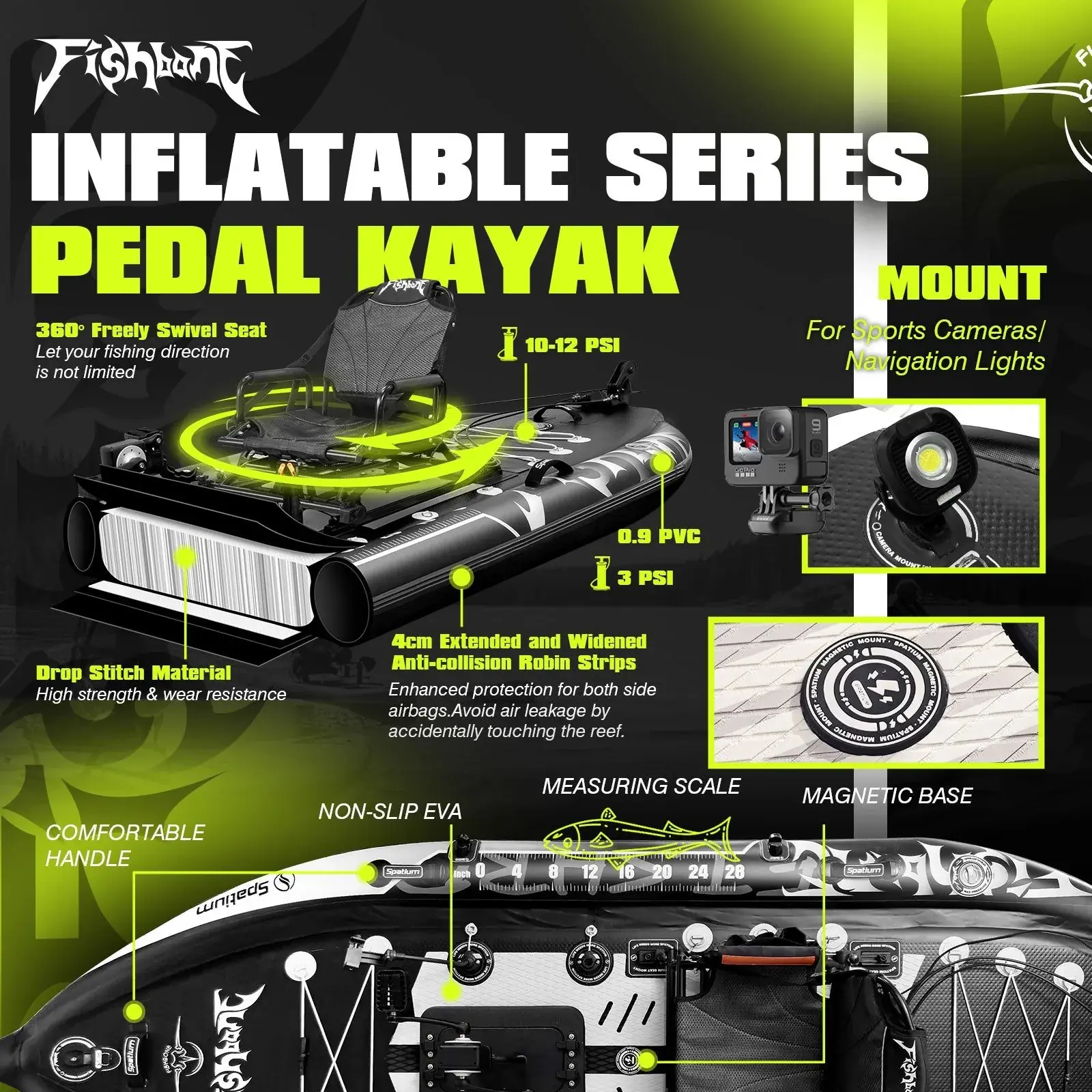 Inflatable pedal kayak series