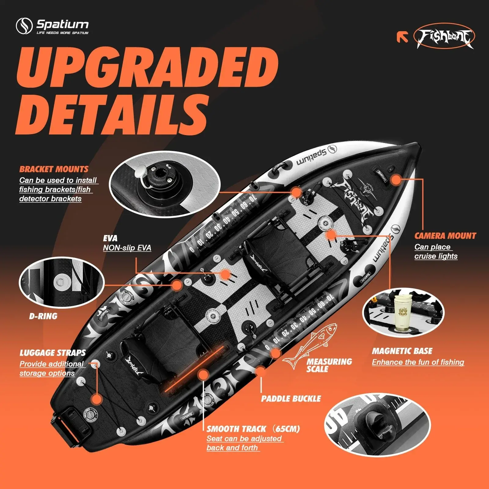 Upgraded details — rod holders and mounts
